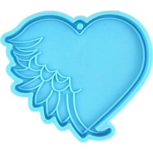 Epoxy Resin Mold Love Feather Keychain Mold Pendant Casting Silicone Mould DIY Crafts Ornaments Jewelry Home Decorations Tool