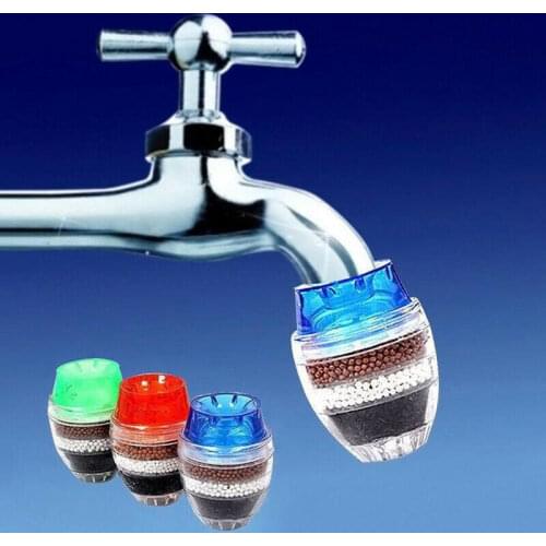 5 Layers Water Purifier Filter Activated Carbon Filtration Mini Faucet Purifier Kitchen Faucet Tap Water Purifier Household Tool