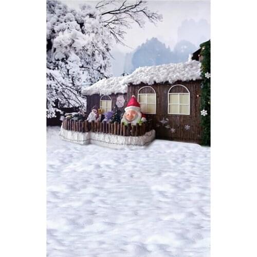 K4848 Christmas Backdrops Winter Snowman Snow Wood Photography Background for Photo Studio Photophone Prop
