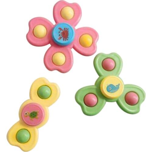 3Pcs Classic Spinning Top Toy Safe Interesting Table Sucker Gameplay Physics/kinematics And Fine Motor Skills For Children