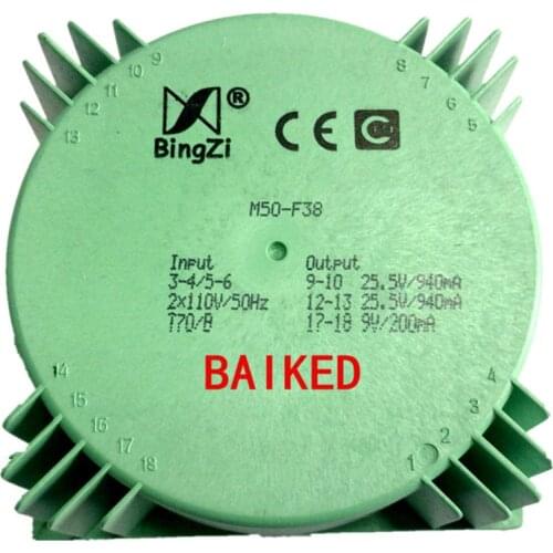 M50-F38 M Series Green Rubiks Cube The Output 3 Road 25.5V 25.5V 9V 50VA BingZi Power Transformer
