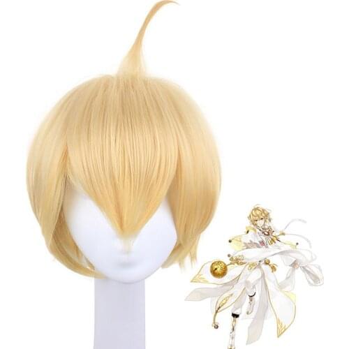 Dream Set Cos False Hair Golden Bell Cable With Hair Temples Lengthened Golden Bell Cable Cosplay Anime Wig