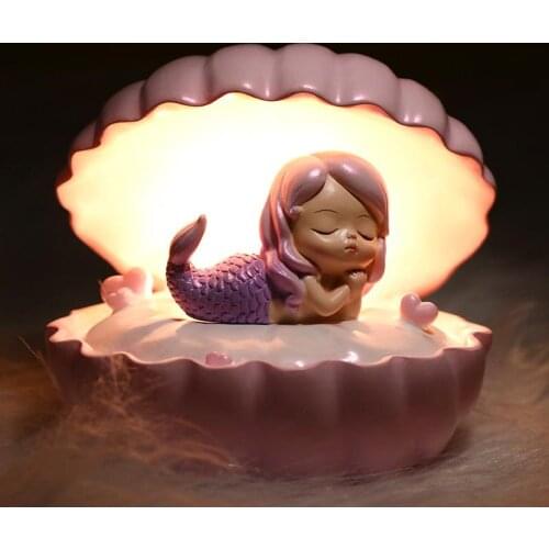 Cute Childrens Night light Child Kids Star Shell Fairy Lights Table Night Lamp For Children Girl Room Lights Kawaii Decorations