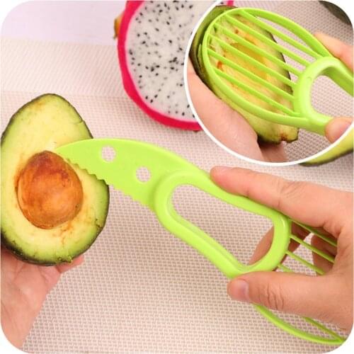 Multi Function 3 In 1 Avocado Slicer Corer Fruit Cutter Knife Strong Durable Blade Kitchen Gadgets Cooking Tools