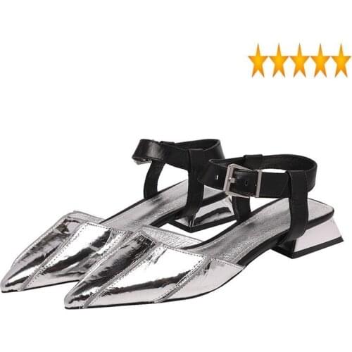 Fashion Block Heel Pointed Toe Slingback Sandals Women Party Mule Elegant Office Ladies Luxury Shoes