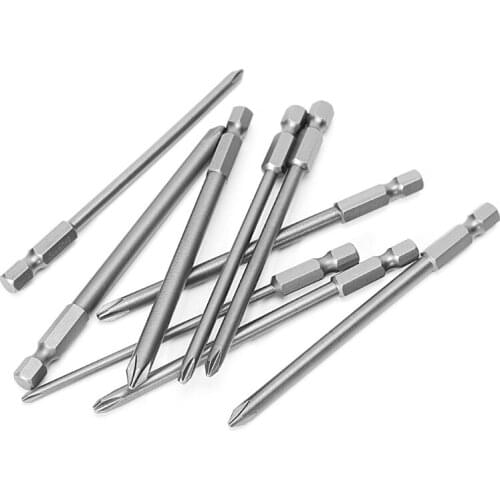 OOTDTY 9pcs 100mm Magnetic Drill Screwdriver Set Bits S2 Steel Cross Head Group Screw Driver Screwdrivers Kit Hand Tools63HF