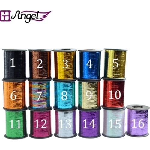 Wholesale 60rolls Salon Grade Hair Tinsel Thread Hair Extension Attachment Decoration for Festival/Parties 16 Colors optional