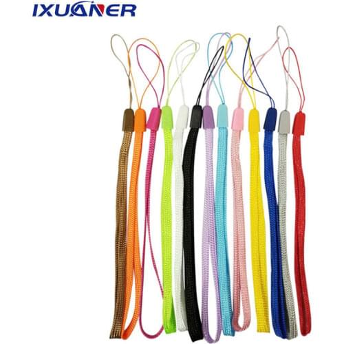 10pcs/lot Mobile Phone Strap for IPhone X Lanyard for Phones Keys Lanyard Wrist Strap Pine Rope Selfie Stick Lanyard Flashlight