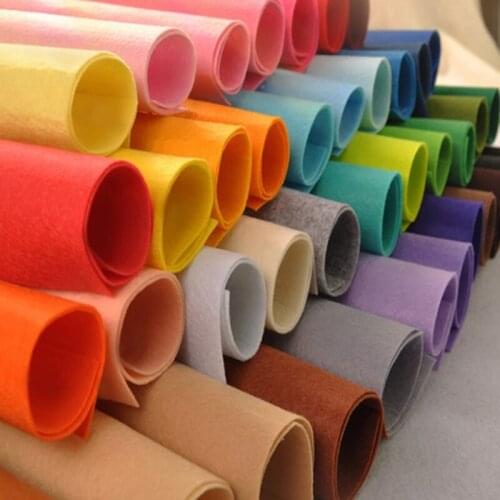 16 Colors for choose 50x40cm 1mm Thick Polyester Stamp Nonwoven Felt Fabric Patchwork DIY Craft Sewing Toy Bag Home Decoration