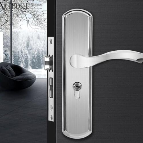Stainless Steel Door Lock Universal Household Bedroom Silent Door Lock