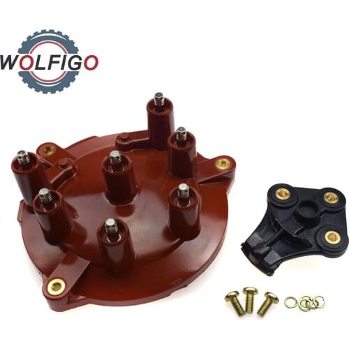 WOLFIGO New Distributor Cap & Rotor for Mercedes-Benz 190E 260E 300E 300SE 300CE 300SEL 300TE 14509630 1031580002 1031580231