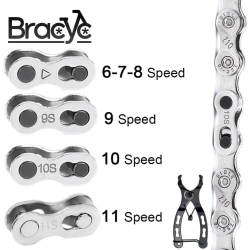 6/7/8/9/10/11 Speed Bicycle Chain Connector Quick Link Lock Road Bike Joint Magic Buckle Master Bicycle Cycling Part Silver