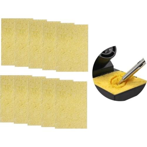 10Pcs Soldering Tip Cleaning Sponge High Temperature Resistant Replacemen Sponge