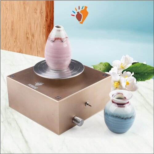 12V Rechargeable DIY Mini Ceramic Art Production Machine Clay Making Pottery Machine 2000mA 2000RPM Y