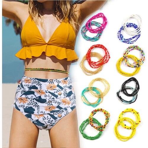 30/50/100 Piece Summer Jewelry Waist Bead Belly Bead African Body Chain Beaded Chains Bikini Jewelry for Woman Wholesale Price