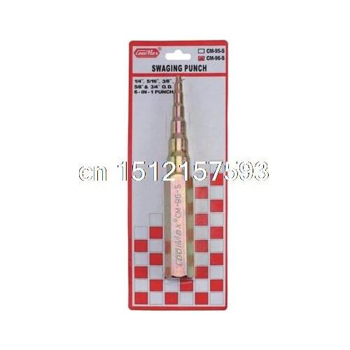 6 in 1 Swaging Punch Tool for Soft Copper Tubing Pipe Expander 1/4" - 3/4" OD 1/4" 5/16" 3/8" 1/2" 5/8" 3/4"