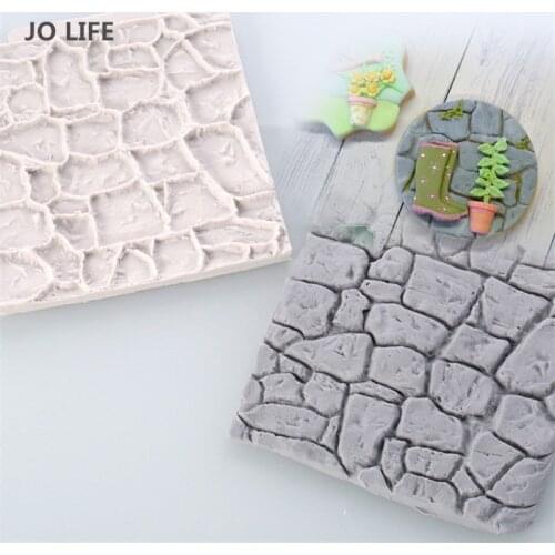 Antique Brick Wall Moulds Flexible Silicone Polymer Clay DIY Cake Chocolate Decor Candy Cookie Mould Baking Tool