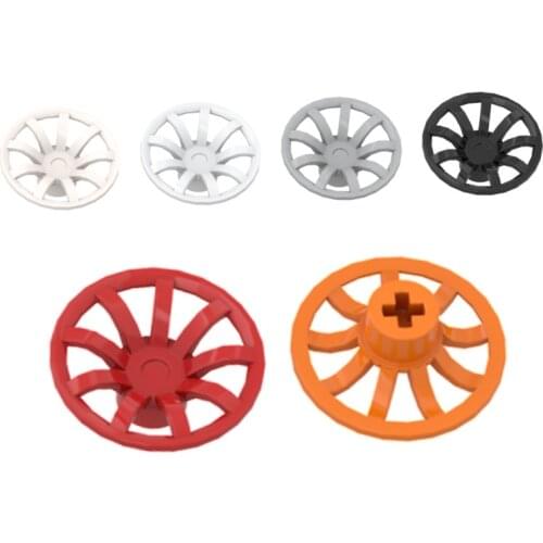 Buildmoc Bricks 62701 Wheel hub decoration (cross hole) ldd62701 For Building Blocks Parts DIY Construction Christmas Gift Toys