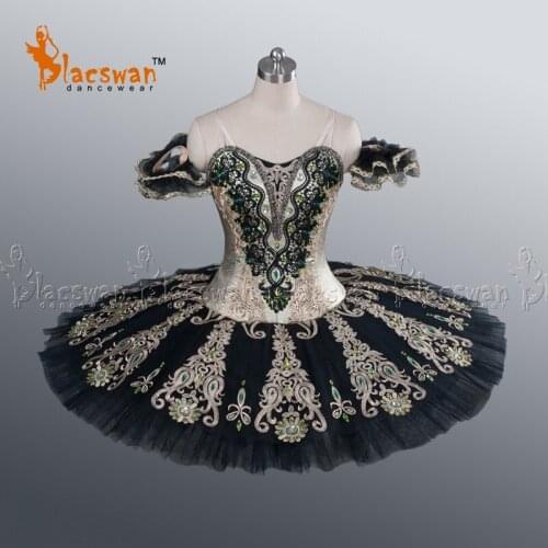 New Arrival women gold black professional ballet tutu BT626 ballet stage classical ballet tutu for girls pancake tutu Black Swan