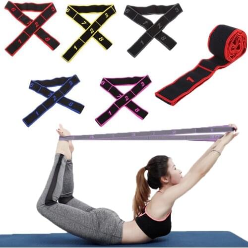 Yoga Stretch Strap Professional Gymnastics Stretch Resistance Band Gym Elastic Belt for Fitness Training Equipment Accessories