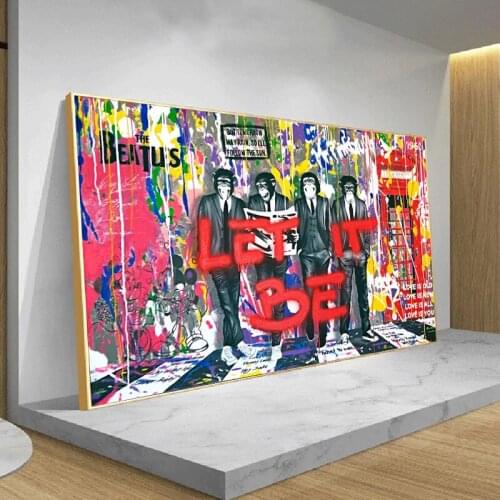 Graffiti Paintings Street Art Animal Monkey Gorilla Canvas Painting Wall Art Poster Prints Home Decoration Picture For Bedroom