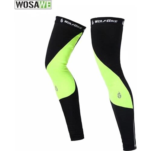 Running Cycling Bicycle Legwarmers Winter Anti UV Leggings Fitness Camping Leg Warmers Outdoor Sports Sleeves Safety Knee Pads