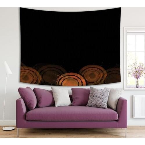 Tapestry Abstract Waves Sea Ocean Beach Summer Contemporary Artwork Printed Brown Black
