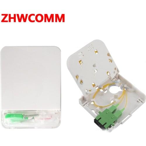 HUAWEI 2Core FTTH Fiber Optic Termination Box Ftth Box/ 2 ports SC Duplex Fiber Optic Socket Panel ,Optical fiber panel box