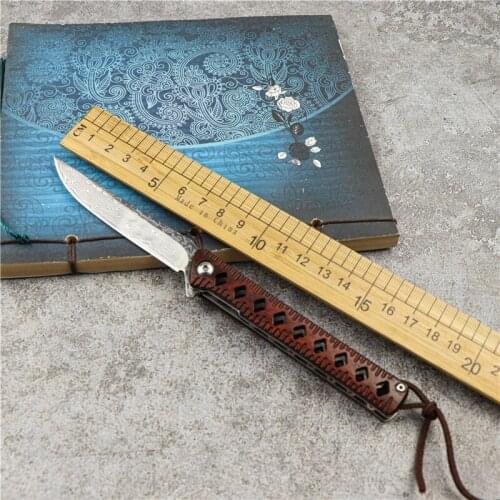 POCKET KNIFE DAMASCUS VG10 steel hunting pocket pocket folding knife outdoor camping survival tool EDC pocket knife