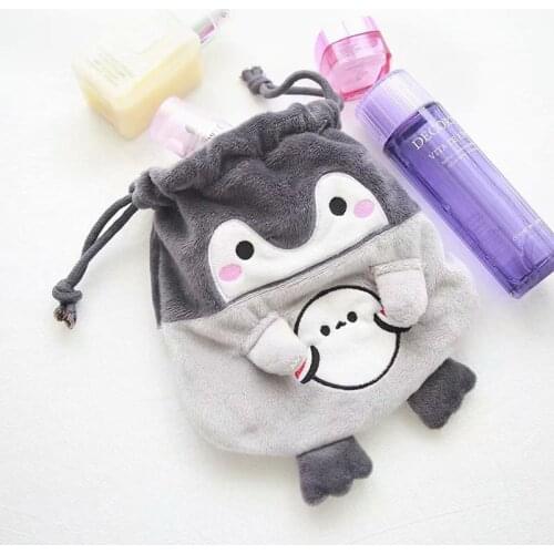 Kawaii Koupen Chan Penguin Plush Toy Japan Cartoon Anime Plush Bag Cute Casual Animal Coin Purse Drawstring Pocket Gift for Girl