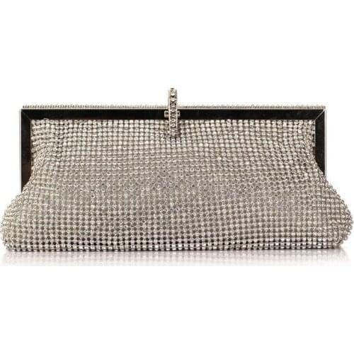 Party Fashion Women Diamonds Clutch Evening Bgas Shiny Shiny Rhinestone Elegant Ladies Handbag Flaps Single Chain Shoulder Bag