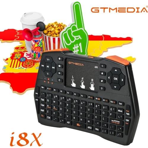 GTMEDIA Backlit i8 X Plus Mini Wireless Keyboard 2.4ghz Spanish 3 Colour Air Mouse with Touchpad Remote For G2 G5 Android TV Box