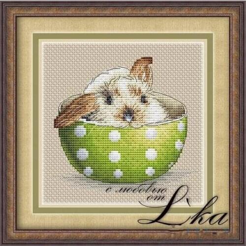 Spirit Little Pirate Counted Cross Stitch Kit Cross stitch RS cotton with cross stitch Little Rabbit in a Teacup