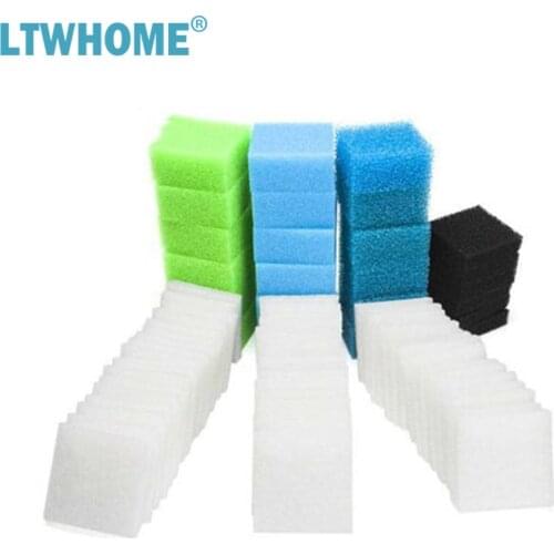 LTWHOME Value Pack of Fine, Carbon, Coarse, Medium and Poly Filters Set Fit for Juwel Compact / BioFlow 3.0 / M