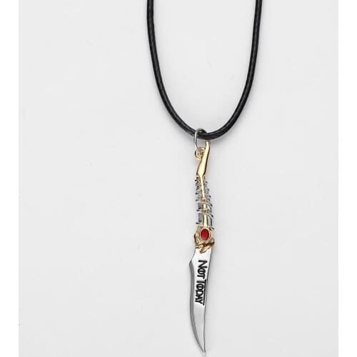 Game Thrones Necklace GOT Not Today Dagger Arya Stark Pendant Necklace Replica Gift for Fan Cosplay Costume Jewelry Wholesale