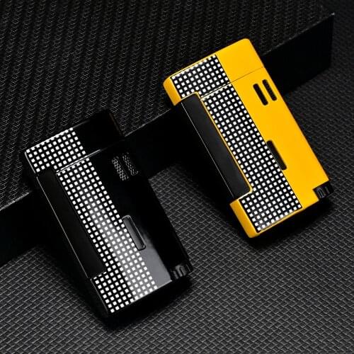 COHIBA New Cigar Lighter Powerful Windproof Cigarette Lighter with Punch Smoking Tool Accessories For Men Gift Box