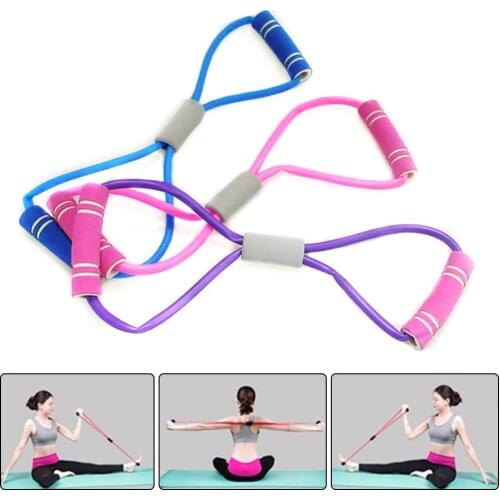 Yoga Gum Fitness Resistance 8-Shape Gym Workout Yoga Exercise Resistance Rope Loop Bands Train Fitness Tool