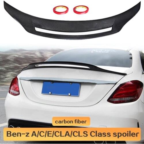For Benz A/C/E/CLA/CLS Class Spoiler High Quality Carbon Fiber Material Dedicated Tail W205 W213 Spoiler Car Rear Trunk Wing