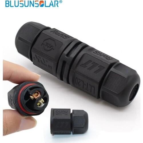 TUV 10 pcs lot L20Waterproof connector 2P Pin 250V 20A IP67 Field assembly connector wire diameter 7.5 mmsq