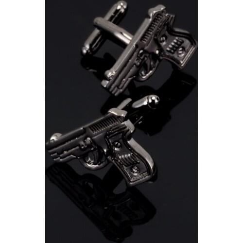 XK415 Free Shipping Mens Designer Cufflinks Gold-color Bullet Design Novelty Gun Design Cuff Links 007 War Army Series