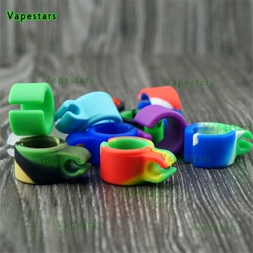 100Pcs wholesale FDASilicone Smoker Finger Ring Hand Rack Cigarette Holder Smoking Accessories for Game Player Driver Hand Free