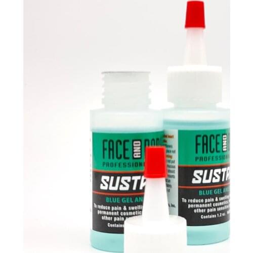 2 Pcs 1.2 Oz Professional FACE AND BODY Sustaine Blue Gel During Procedure Tattoo Piercing PMU Microblading