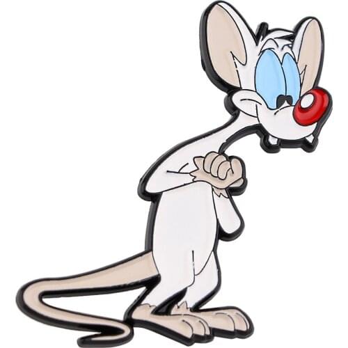 20pcs/lot G2285 Cartoon Mouse Enamel Pin Metal Collar Pins and Brooches for Women Men Kids Brooch Jewelry Lapel Pin Badge