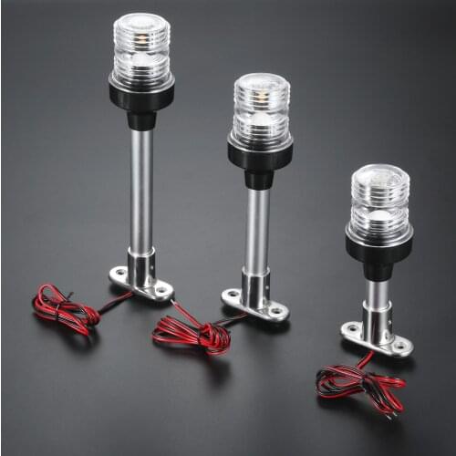 6/8/10/12" 12-24V Marine Boat Sailing Light Lamp Yacht Stern Anchor Light LED Navigation Lights All Round Boat Light Boat Parts