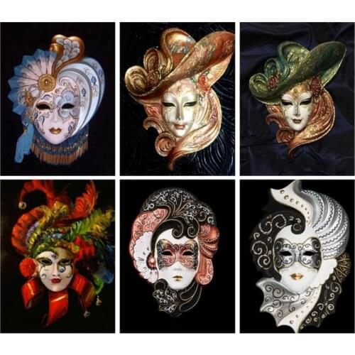 Halloween Mask Diamond Mosaic Painting Full Beauty Women Diamand Paint Complet Stone Picture Wall Stickers New Hobby Diamond Dot