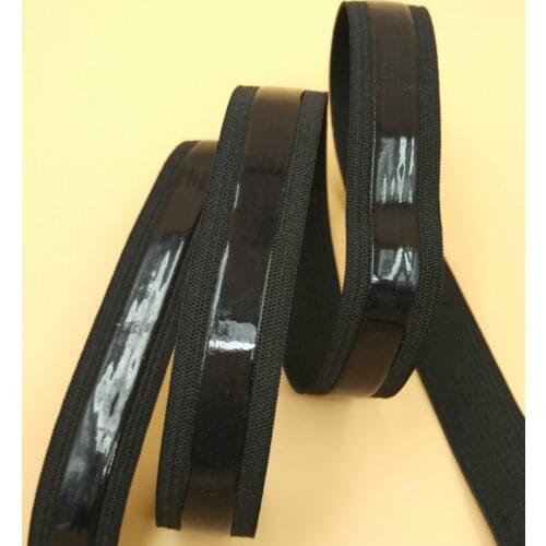 Free Shipping 20mm Silicone Width 10mm Black Elastic Gripper 5M Sewing Diy Extra Grip Craft Cothes Corset Binding Accessories