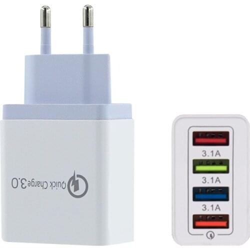 20W Quick Charge 4 USB US EU Fast Charger QC3.0 Wall Mobile Phone Charger for iPhone X Xiaomi Mi 9 Tablet iPad EU Fast Charging
