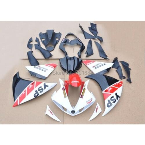 Black+White+Red UV Paint Bodywork Fairing ABS Injection Mold For Yamaha YZF R1 2009-2011 (12) [CK1236]