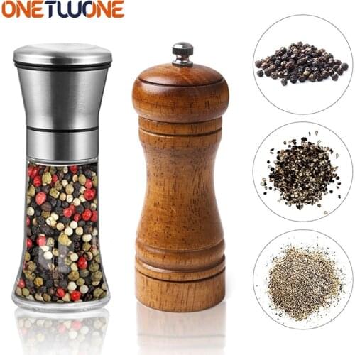 Salt Pepper Mills Grinders Sea Salt and Pepper Herbs Spice Shredder Chopper With Adjustable Ceramic Grinding Mills