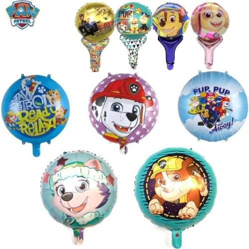 Paw Patrol Circular Ballons Birthday Toys Skye Chase Marshall Everest Model Balloon Boys Girls Party Deco Gift For Children